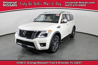 2019 Pearl White Tricoat Nissan Armada SL RWD Automatic SUV 5.6L V8 DOHC 32V Endurance Engine 4 Door