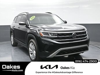 2021 Deep Black Pearl Volkswagen Atlas 2.0T SE w/Technology AWD 4 Door SUV 2.0L TSI Engine