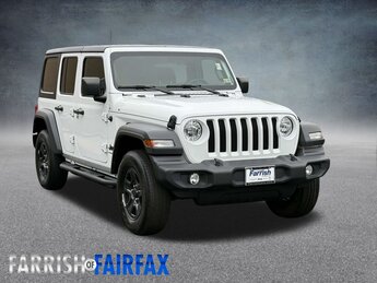 2023 Bright White Clearcoat Jeep Wrangler Sport 4X4 3.6L V6 24V VVT Engine 4 Door SUV