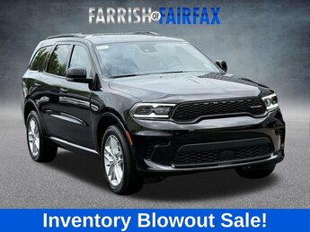 2025 DB Black Crystal Clearcoat Dodge Durango GT Plus 4 Door SUV AWD 3.6L V6 24V VVT Engine Automatic
