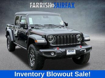 2025 Black Clearcoat Jeep Gladiator Rubicon Truck 4 Door 4X4 3.6L V6 24V VVT Engine Automatic