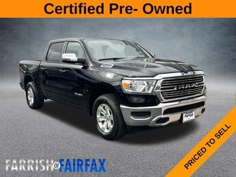 2024 Diamond Black Crystal Pearlcoat Ram 1500 Laramie HEMI 5.7L V8 Multi Displacement VVT eTorque Engine 4X4 Automatic