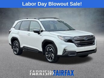 2025 Crystal White Pearl Subaru Forester Hybrid Limited AWD SUV 2.5L 4-Cylinder DOHC 16V Engine