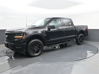 2024 Agate Black Metallic Ford F-150 STX 4 Door 4X4 Truck 2.7L V6 EcoBoost Engine