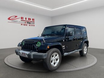 2014 Black Clearcoat Jeep Wrangler Unlimited Sahara 4 Door Automatic 3.6L V6 24V VVT Engine 4X4 SUV