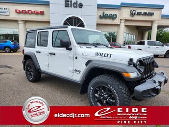 2021 Bright White Clearcoat Jeep Wrangler Unlimited Willys Automatic SUV 3.6L V6 24V VVT Engine 4X4