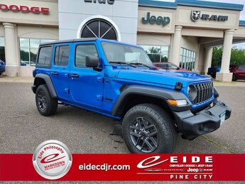 2025 Hydro Blue Pearl Coat Jeep Wrangler Sport S 2.0L I4 DOHC Engine 4 Door SUV 4X4 Automatic