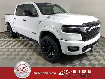 2025 Bright White Clearcoat Ram 1500 Big Horn Night Edition Walcoch M80X 3.0L I6 Engine 4 Door Automatic Truck