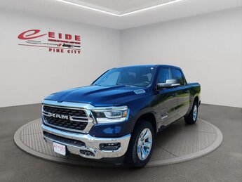 2022 Patriot Blue Pearlcoat Ram 1500 Big Horn HEMI 5.7L V8 Multi Displacement VVT Engine Truck Automatic 4 Door 4X4
