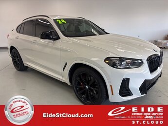 2024 Alpine White BMW X4 M40i 4 Door 3.0L I6 Turbocharged DOHC 24V LEV3-ULEV70 Engine Automatic AWD