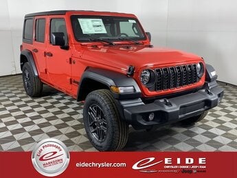 2025 Firecracker Red Clearcoat Jeep Wrangler 4-Door Sport S SUV 3.6L V6 24V VVT Engine 4X4