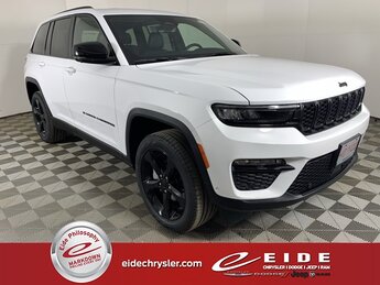 2025 Bright White Clearcoat Jeep Grand Cherokee Limited 4X4 Automatic 3.6L V6 24V VVT Engine SUV 4 Door