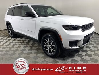 2025 Bright White Clearcoat Jeep Grand Cherokee L Limited 4 Door 3.6L V6 24V VVT Engine SUV