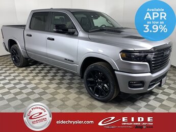 2025 Billet Silver Metallic Clearcoat Ram 1500 Laramie Night Edition 4 Door Automatic 3.0L I6 Engine Truck
