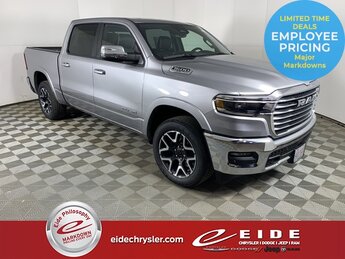 2025 Billet Silver Metallic Clearcoat Ram 1500 Laramie Truck 4 Door 4X4 Automatic 3.0L I6 Engine
