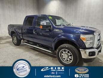 2011 Dark Blue Pearl Metallic Ford Super Duty F-250 SRW XLT 4X4 6.2L V8 EFI SOHC 16V Flex Fuel Engine Automatic 4 Door