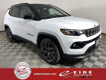 2025 Bright White Clearcoat Jeep Compass Limited SUV 4 Door Automatic 4X4 2.0L I4 DOHC Engine