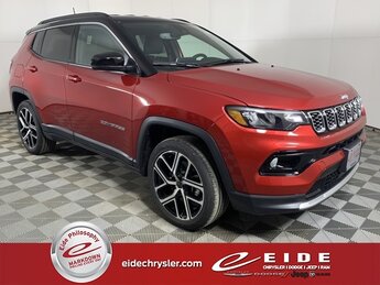 2025 Red Hot Pearlcoat Jeep Compass Limited 2.0L I4 DOHC Engine SUV 4 Door 4X4 Automatic