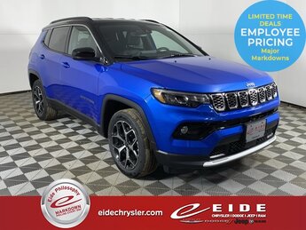 2025 Hydro Blue Pearlcoat Jeep Compass Limited 4 Door 4X4 2.0L I4 DOHC Engine Automatic SUV