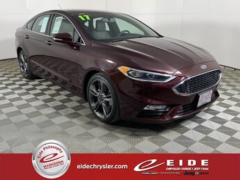 2017 Burgundy Velvet Metallic Tinted Clearcoat Ford Fusion Sport Car AWD 4 Door
