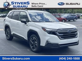 2025 Crystal White Pearl Subaru Forester Hybrid Premium Hybrid Automatic (CVT) SUV 4 Door 2.5L 4-Cylinder DOHC 16V Engine AWD
