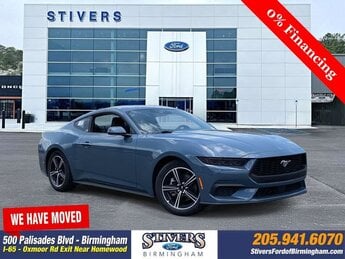 2025 Vapor Blue Metallic Ford Mustang EcoBoost Coupe EcoBoost 2.3L I4 GTDi DOHC Turbocharged VCT Engine 2 Door Automatic
