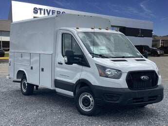 2025 Oxford White Ford Transit Cargo Van Base 2 Door RWD Automatic V6 Engine Specialty Vehicle Cutaway