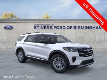 2025 Space White Metallic Ford Explorer Active Automatic SUV 2.3L EcoBoost I-4 Engine RWD 4 Door