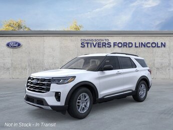 2025 Space White Metallic Ford Explorer Active RWD SUV 2.3L EcoBoost I-4 Engine 4 Door