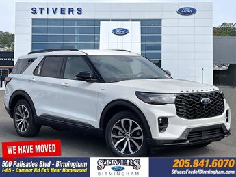 2025 Star White Metallic Tri-Coat Ford Explorer ST-Line 4 Door Automatic RWD 2.3L EcoBoost I-4 Engine