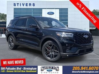 2025 Agate Black Metallic Ford Explorer ST-Line RWD 2.3L EcoBoost I-4 Engine 4 Door SUV Automatic