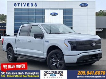 2025 Space White Metallic Ford F-150 Lightning Flash Automatic Electric Motor Engine Truck 4 Door