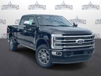 2025 Black Ford Super Duty F-250 SRW Platinum Truck 6.7L High Output Power Stroke V8 Diesel Engine 4X4