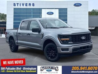 2025 Silver Metallic Ford F-150 STX 2.7L V6 EcoBoost Engine RWD Truck Automatic 4 Door