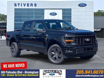 2025 Agate Black Metallic Ford F-150 STX 4 Door 2.7L V6 EcoBoost Engine Automatic 4X4 Truck