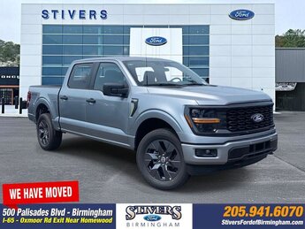 2025 Iconic Silver Metallic Ford F-150 STX 2.7L V6 EcoBoost Engine 4 Door 4X4 Automatic Truck