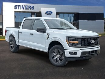 2025 Space White Metallic Ford F-150 STX 2.7L V6 EcoBoost Engine Automatic 4X4 4 Door Truck