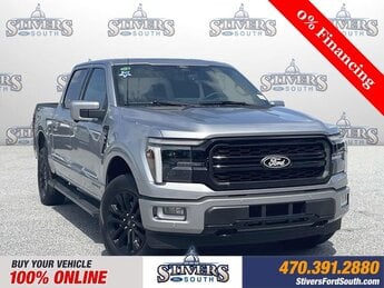 2024 Iconic Silver Metallic Ford F-150 Lariat 4 Door 4X4 3.5L PowerBoost Full-Hybrid V6 Engine Truck Automatic
