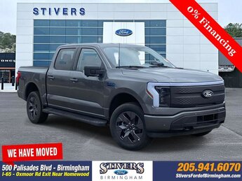 2025 Gray Metallic Ford F-150 Lightning Flash Truck 4 Door Electric Motor Engine Automatic
