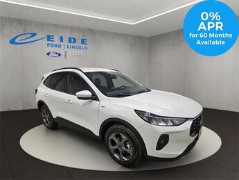 2025 Star White Metallic Tri-Coat Ford Escape ST-Line Select 4 Door SUV EcoBoost 2.0L I4 GTDi DOHC Turbocharged VCT Engine Automatic (CVT) AWD