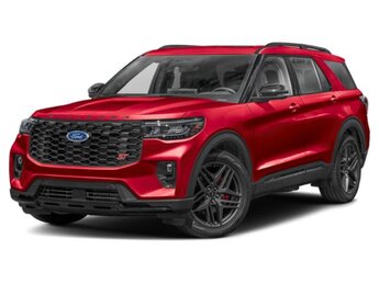2025 Rapid Red Metallic Tinted Clearcoat Ford Explorer ST 4X4 SUV 3.0L EcoBoost V6 Engine 4 Door Automatic