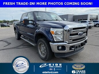 2011 Dark Blue Pearl Metallic Ford Super Duty F-250 SRW XLT 4X4 6.2L V8 EFI SOHC 16V Flex Fuel Engine Automatic 4 Door