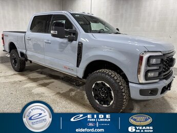 2025 Glacier Gray Metallic Tri-Coat Ford Super Duty F-250 SRW Lariat 4X4 6.7L High Output Power Stroke V8 Diesel Engine 4 Door Automatic