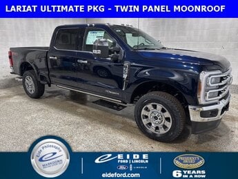 2025 Antimatter Blue Metallic Ford Super Duty F-350 SRW Lariat Truck 4X4 Power Stroke 6.7L V8 DI 32V OHV Turbodiesel Engine Automatic 4 Door