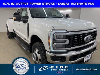 2025 White Ford Super Duty F-350 DRW Lariat 4X4 6.7L High Output Power Stroke V8 Diesel Engine Truck Automatic 4 Door