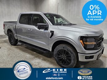 2025 Iconic Silver Metallic Ford F-150 XLT Black Appearance Plus 4 Door Truck 3.5L V6 EcoBoost Engine 4X4 Automatic