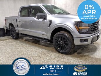 2025 Iconic Silver Metallic Ford F-150 XLT Black Appearance Plus 3.5L PowerBoost Full-Hybrid V6 Engine 4 Door Truck Automatic 4X4