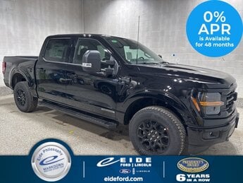 2025 Agate Black Metallic Ford F-150 XLT Black Appearance 4X4 3.5L PowerBoost Full-Hybrid V6 Engine Truck