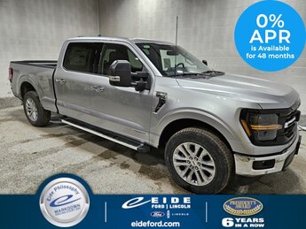 2025 Iconic Silver Metallic Ford F-150 XLT Chrome 4X4 4 Door 3.5L PowerBoost Full-Hybrid V6 Engine