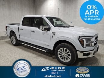2025 Star White Metallic Tri-Coat Ford F-150 Lariat Chrome Truck Automatic 4 Door 4X4 3.5L PowerBoost Full-Hybrid V6 Engine